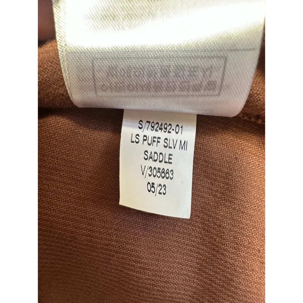 Gap Dress Womens XS Saddle Brown Corduroy Puff Sleeve Mini Button Front - Picture 9 of 9